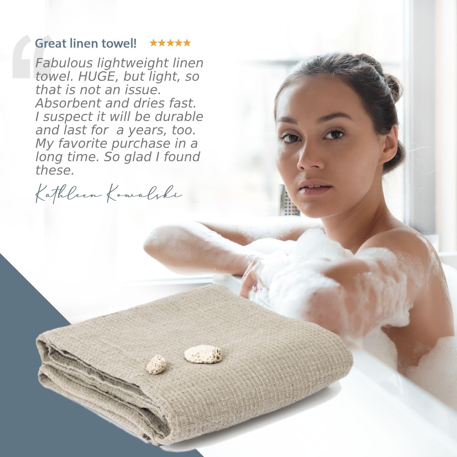 Extra Large Linen Bath Towel
