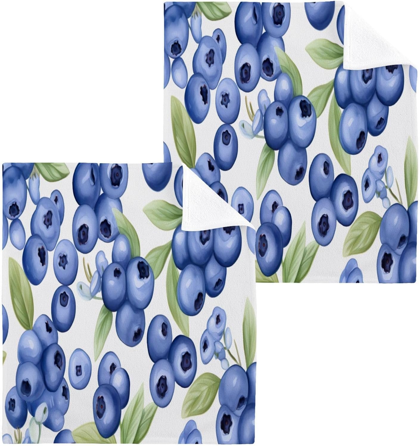 Perfect Soft Baby Washcloth Reusable 12x12-inch Blueberry Absorbent Towels