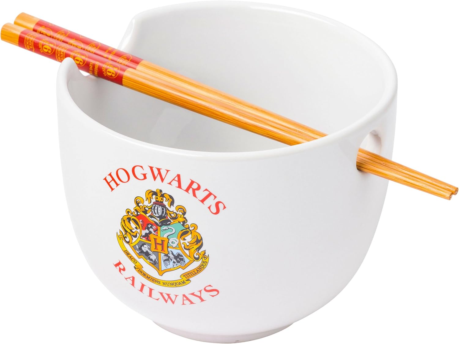 Silver Buffalo Hogwarts Railways Harry Potter Ceramic Ramen Rice Bowl with Chopsticks