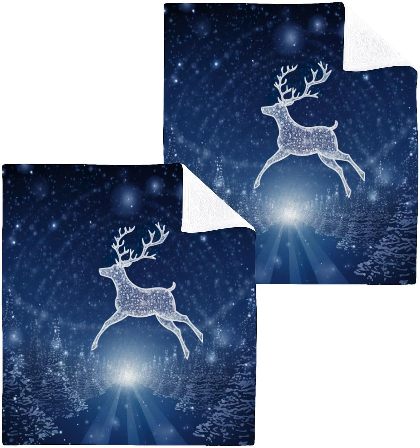 Reindeer Washcloth Set - Christmas Gift for Kids and Adults