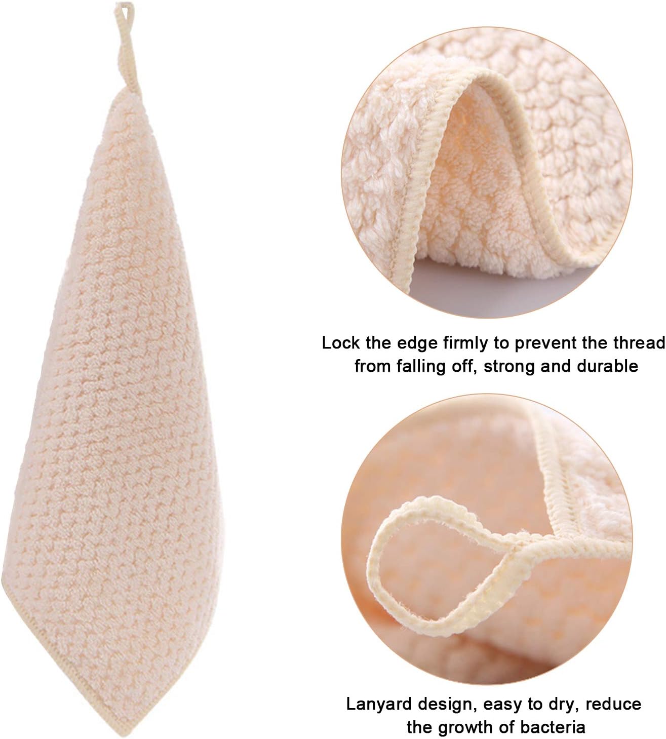Hipruict Small Towels with Hanging Loop for Kitchen Bathroom