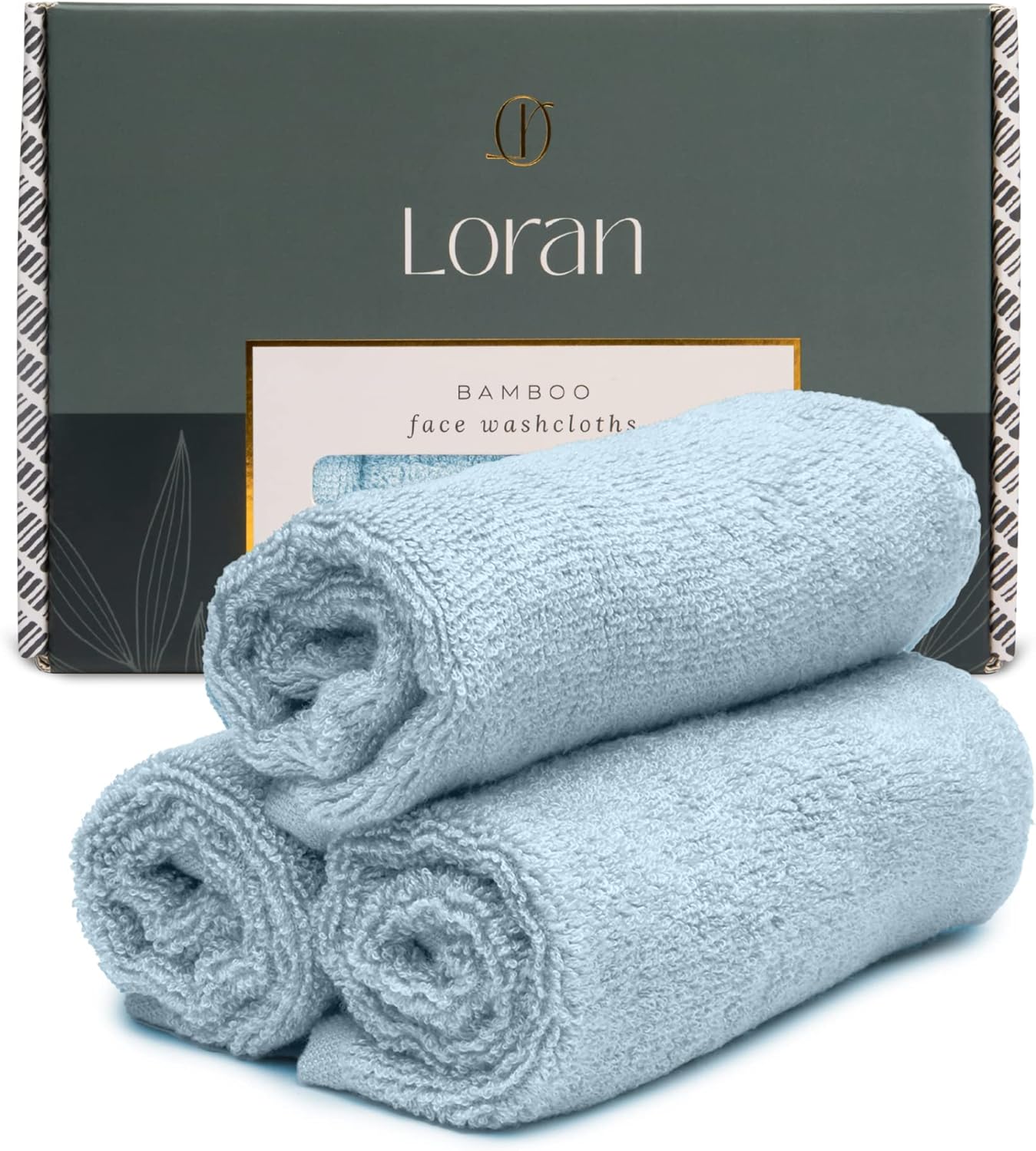 Loran Sky Blue Facial Washcloths