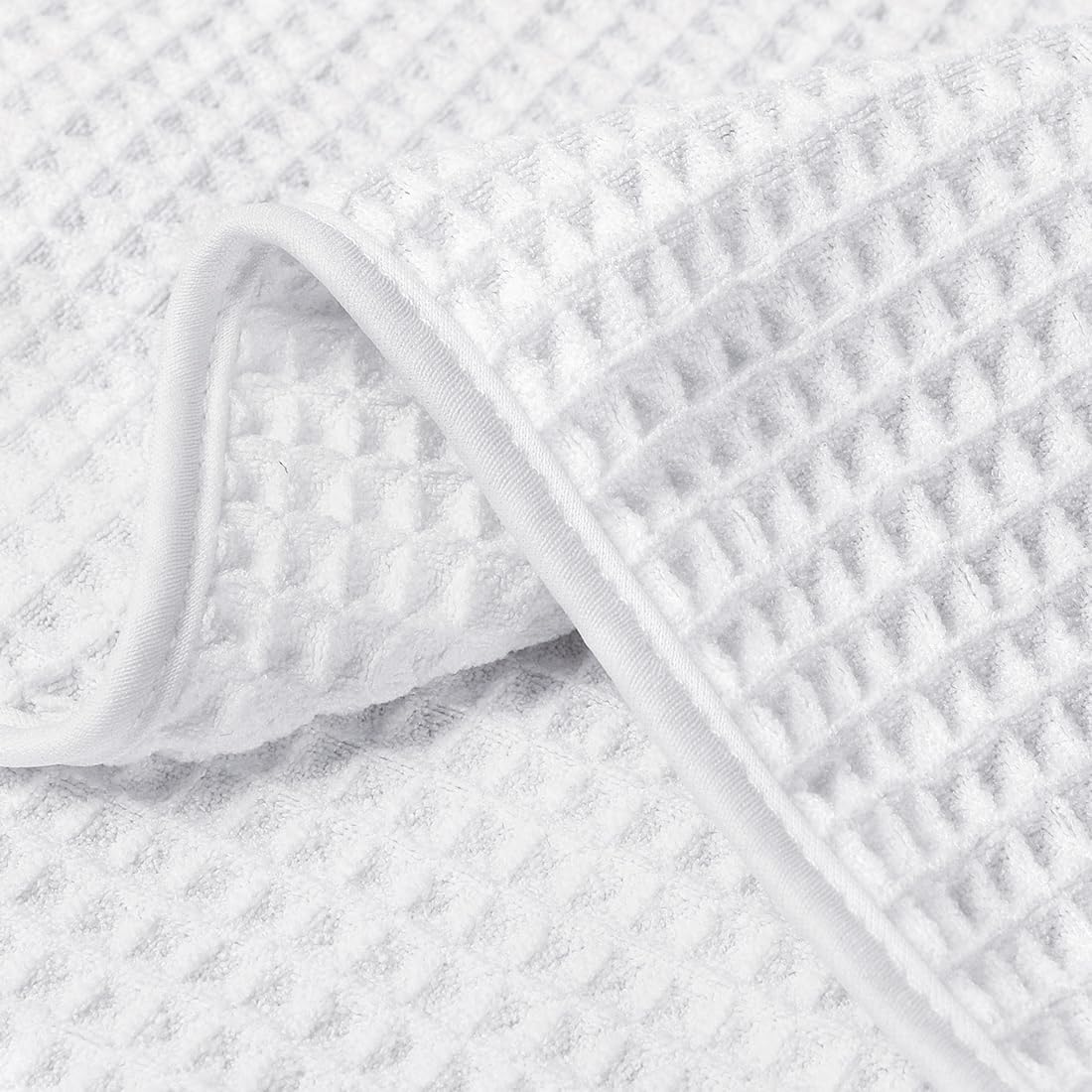 HOMEXCEL Waffle Bath Towels 2 Pack Ultra Soft Quick Dry
