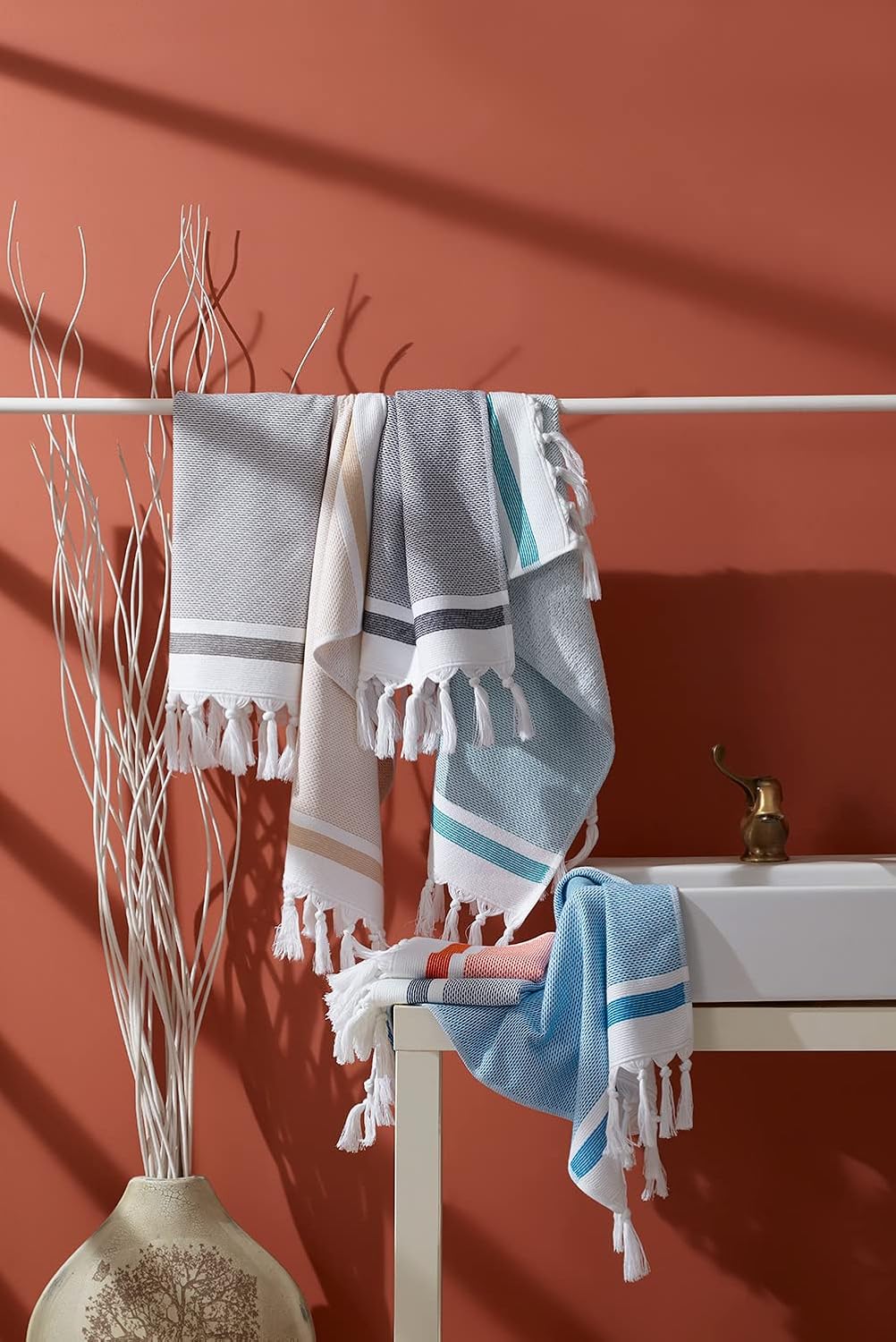 Luxury Turkish Hand Towels for Bohemian Bathrooms 14x30