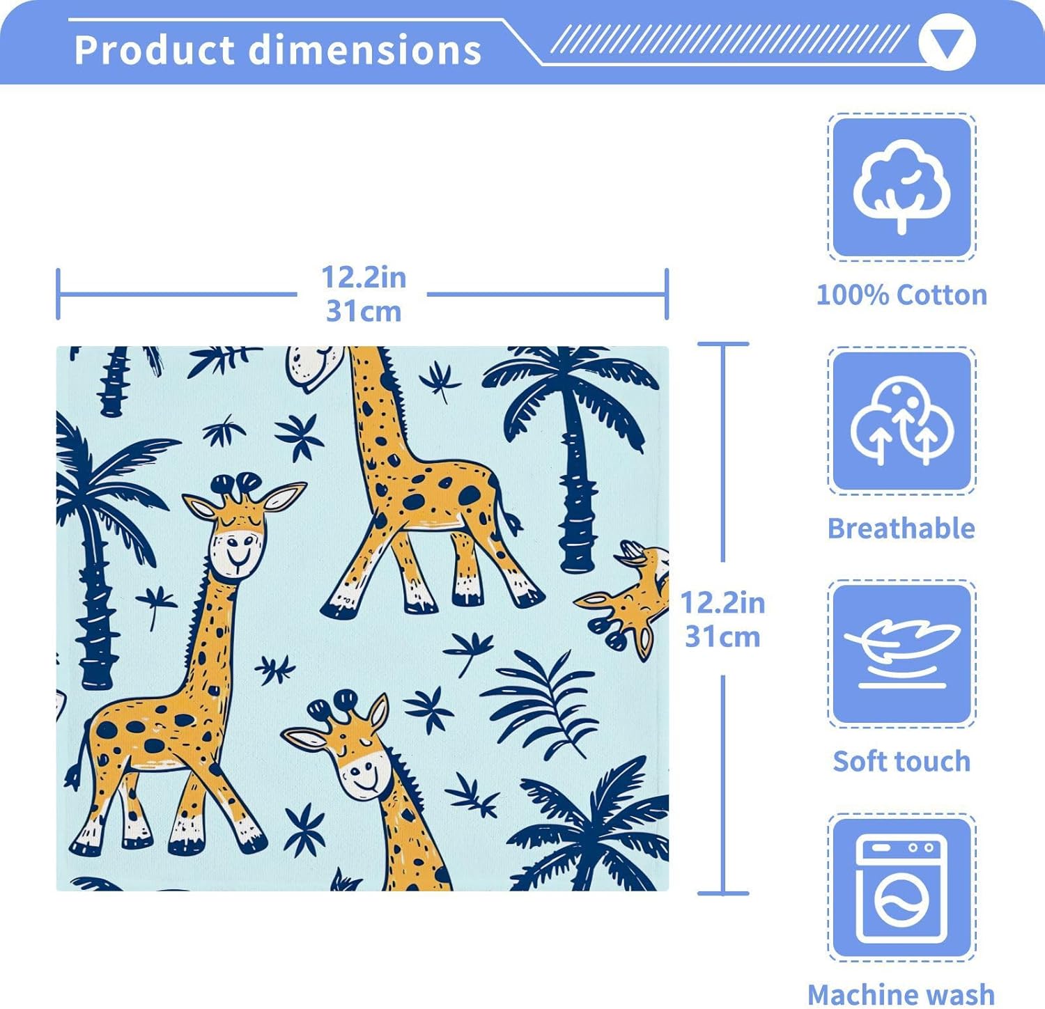 Yetasbin Giraffe Washcloth 2 Pack