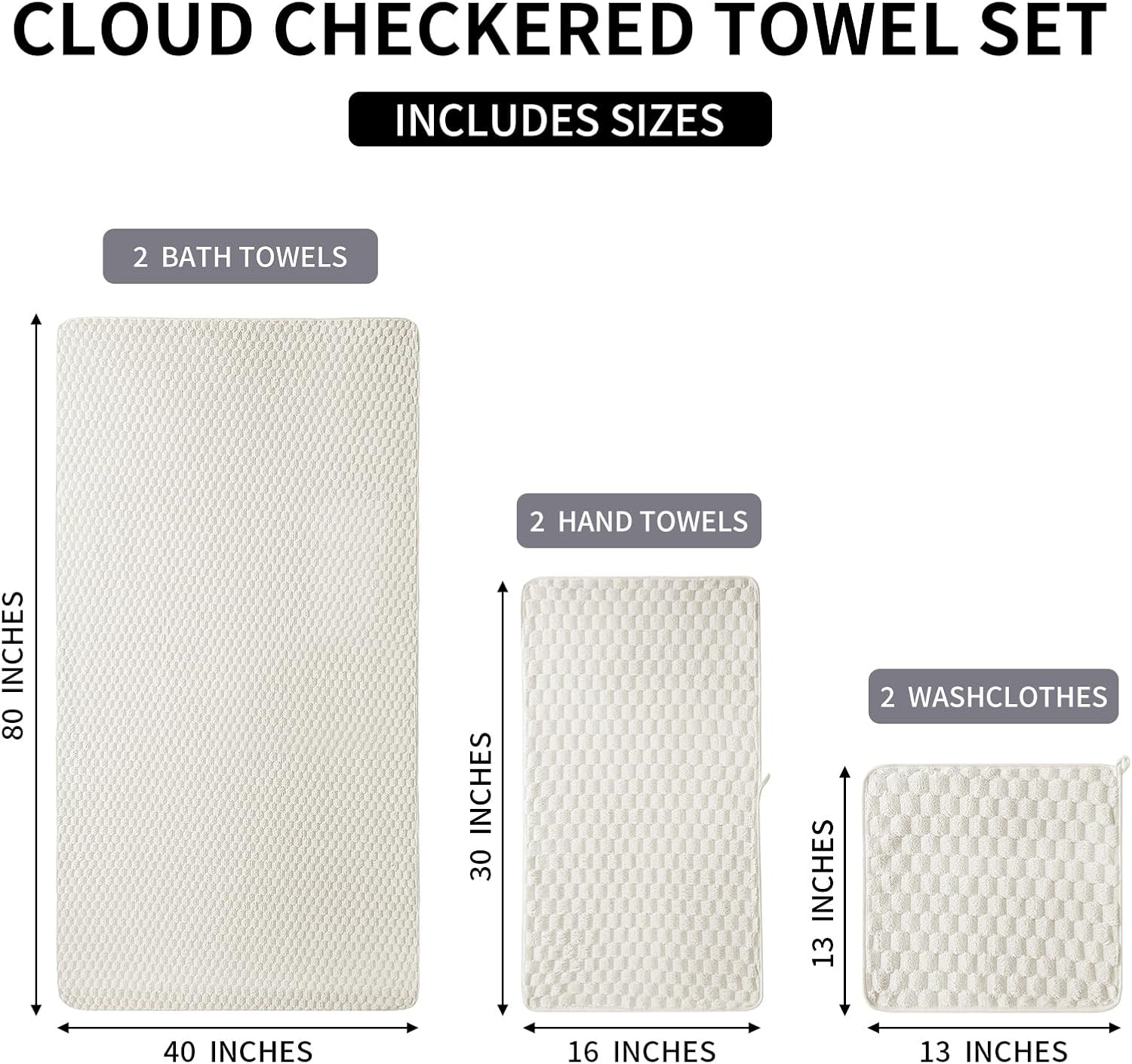 Luxe Extra Large Bath Towel Set for Home Sponsored by NALIVO