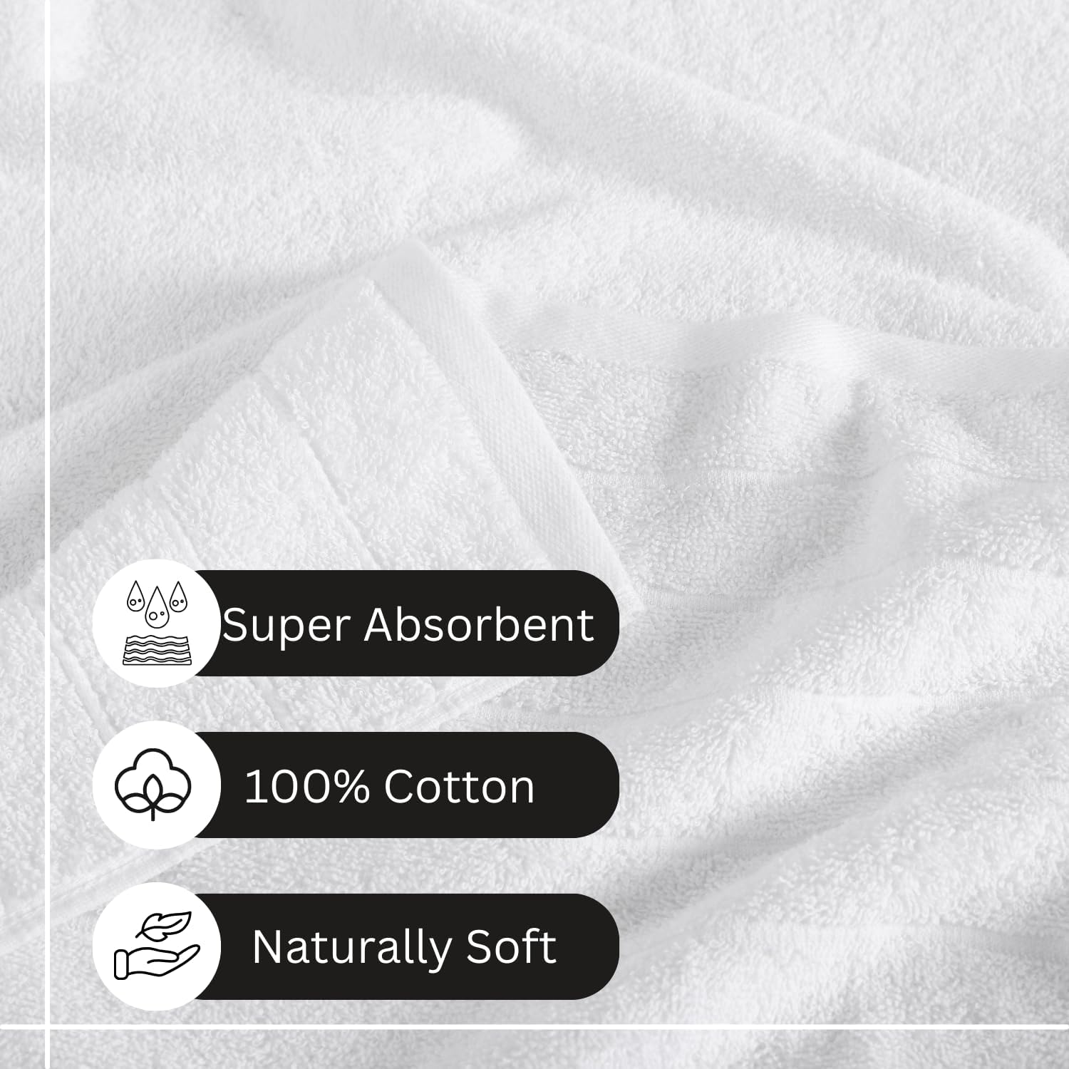 Premium Luxury Cotton Bath Towels Set for Clean Comfort