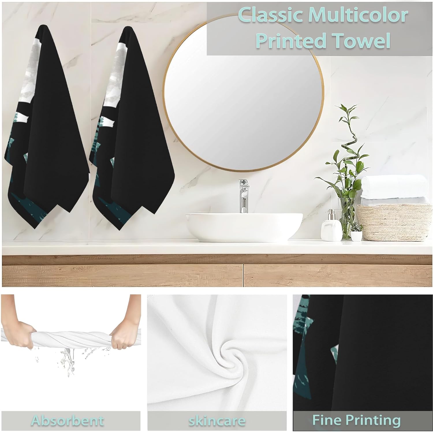 Forest Moon Soft Hand Towels Set