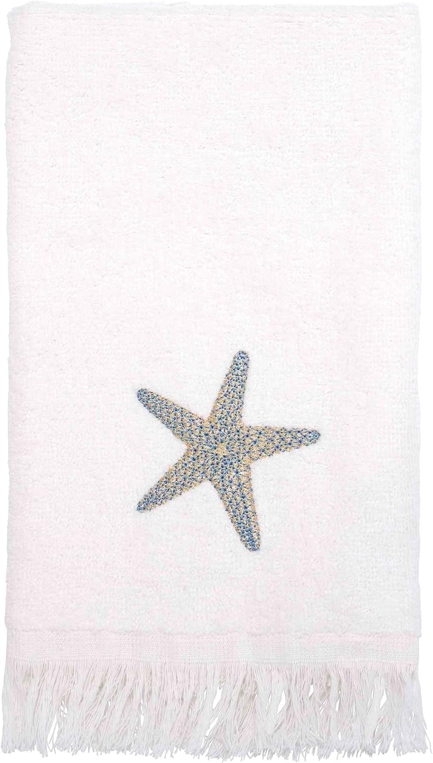 Avanti Linens - Fingertip Towel Soft Absorbent Towel By the Sea White