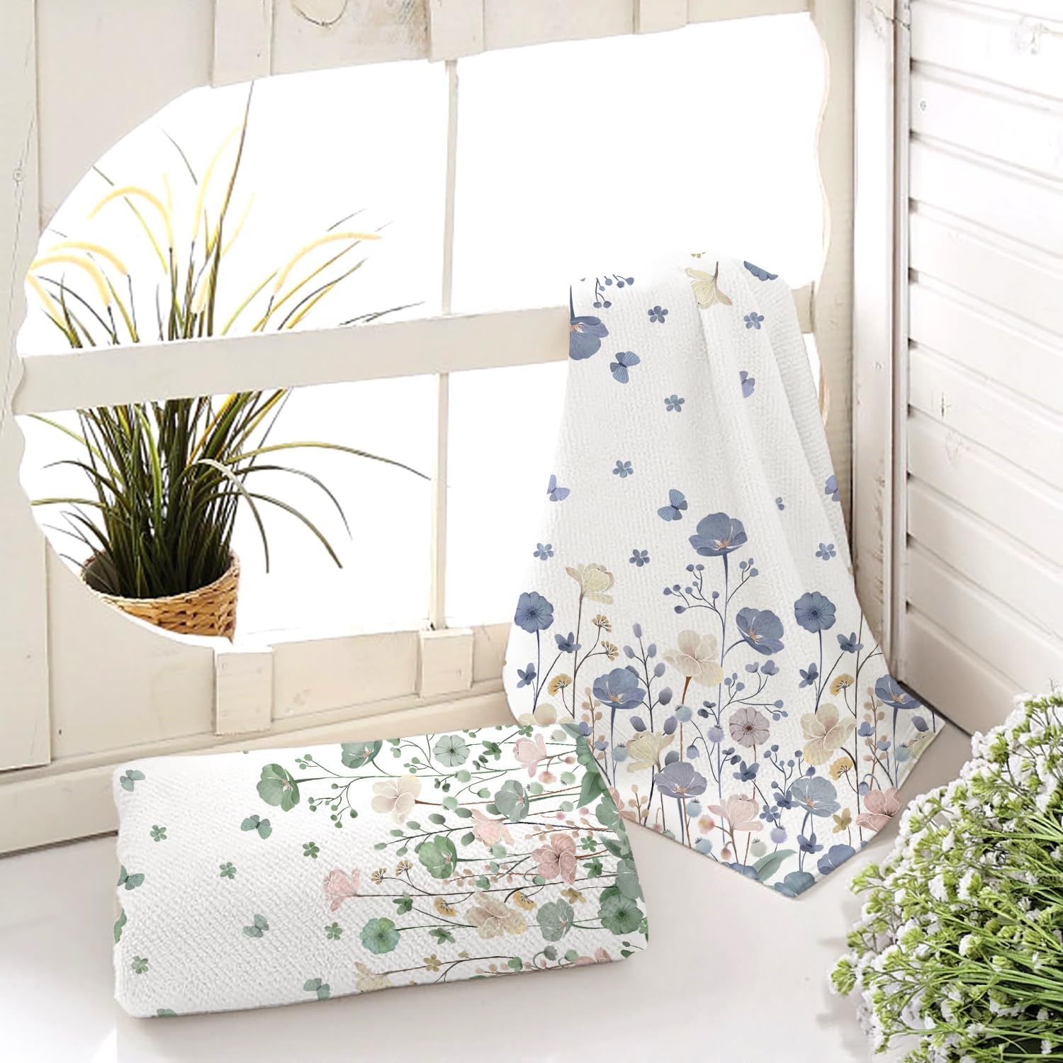 Wildflower Hand Towels Set of 2