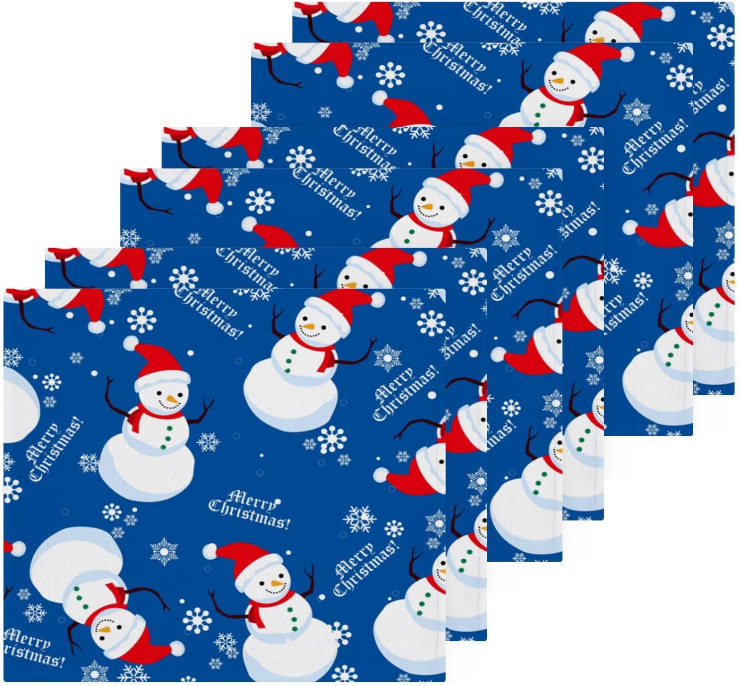 Christmas Snowman Face Towels Set - 2 Pack