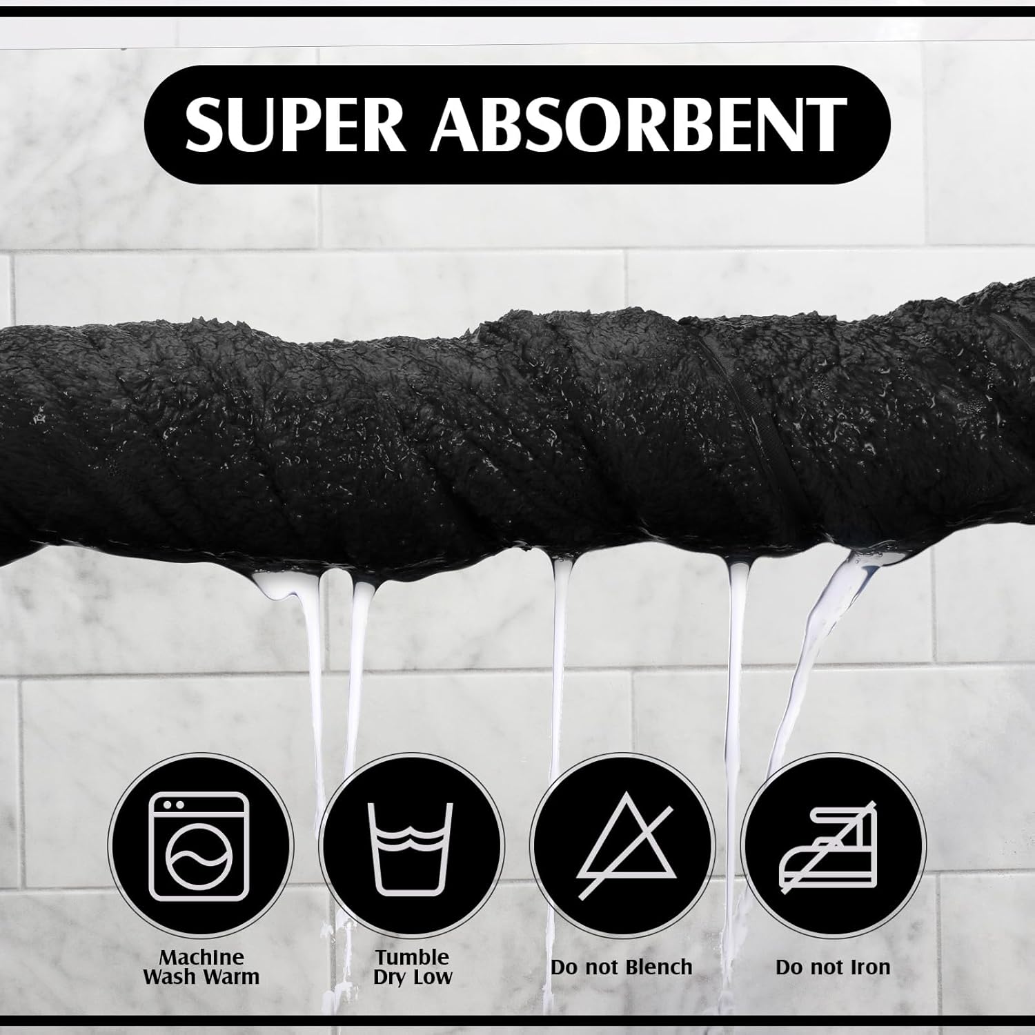 4-Piece Oversized Fleece Bath Towels