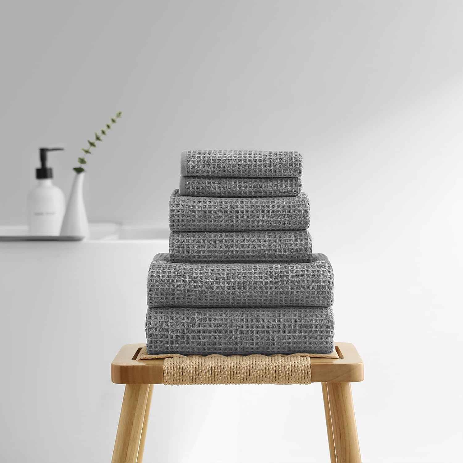 XIQ Oversized Waffle Weave Bath Towels
