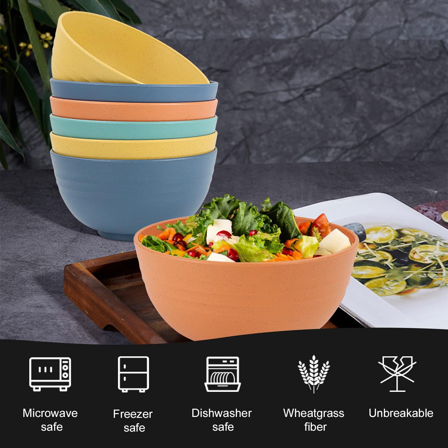 Homienly 8-Piece Cereal Bowl Set