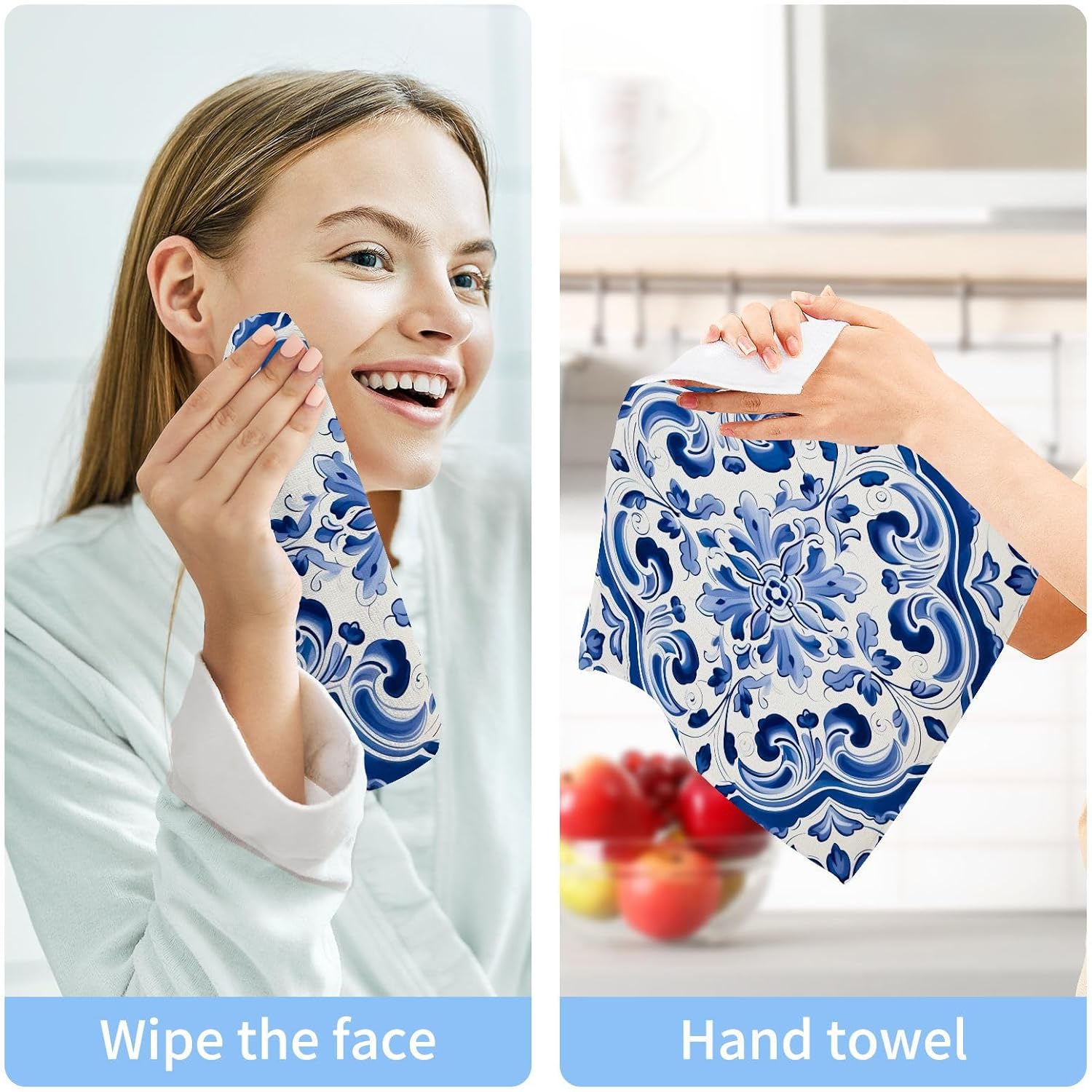 Mandala Washcloth Set - Soft Absorbent Washable for Baby More