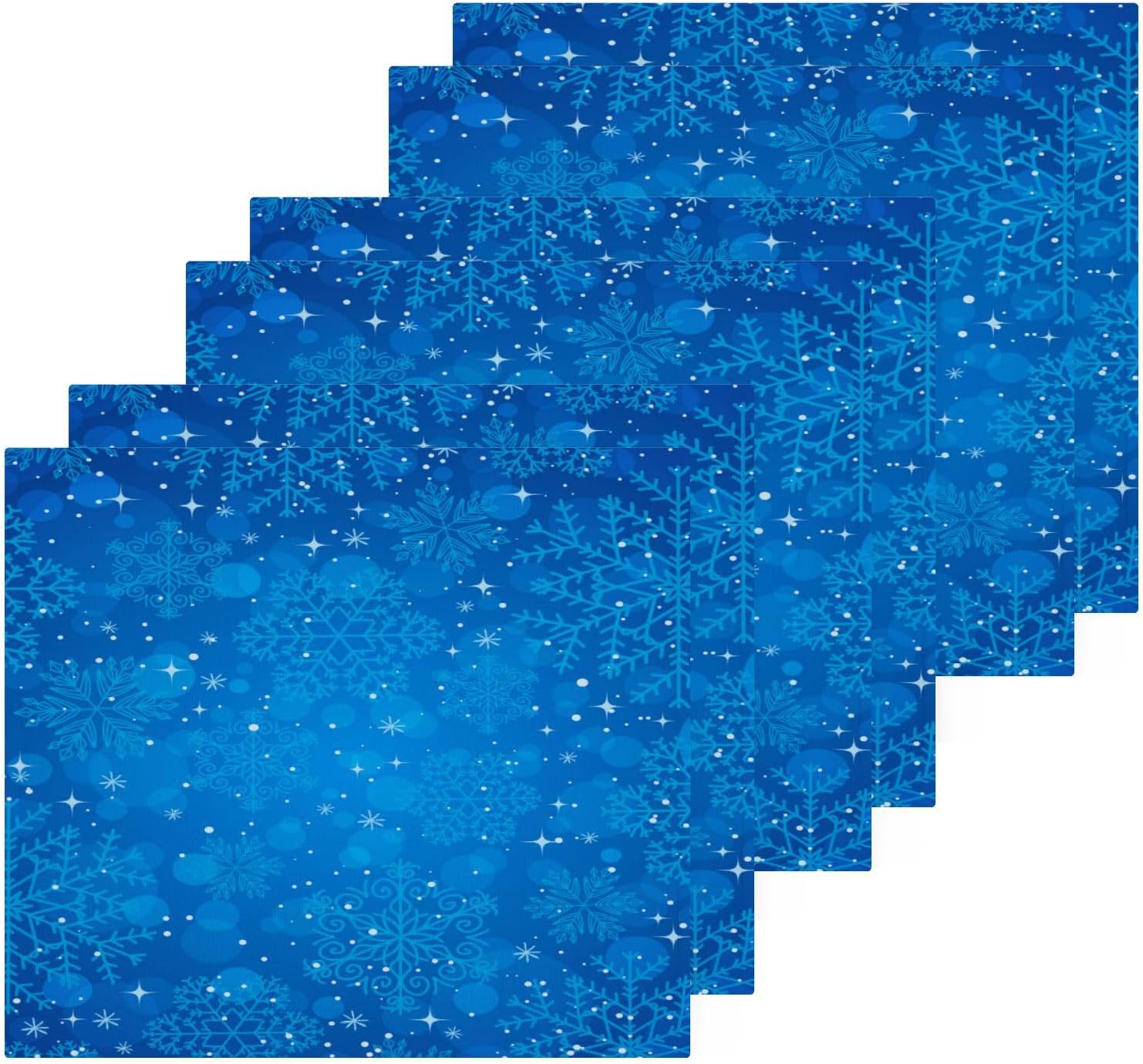 Perfect Size Blue Snowflake Washcloths for Babies