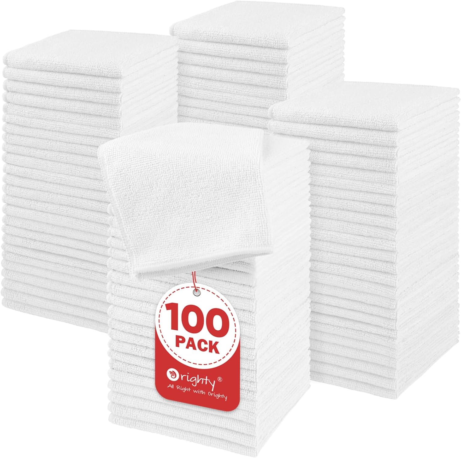 Orighty Washcloths 100-Piece Set Soft and Absorbent for Daily Use