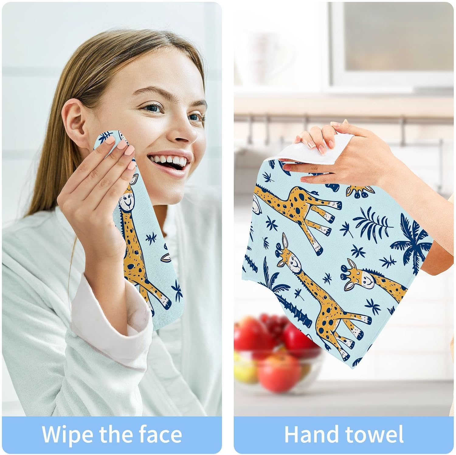 Yetasbin Giraffe Washcloth 2 Pack