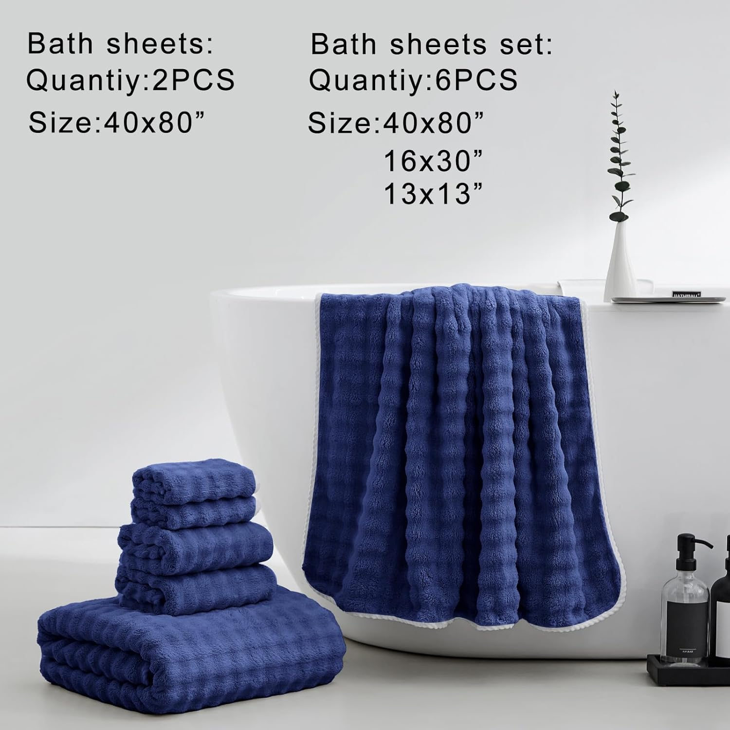 HVMS Oversized Bath Towels 40x80