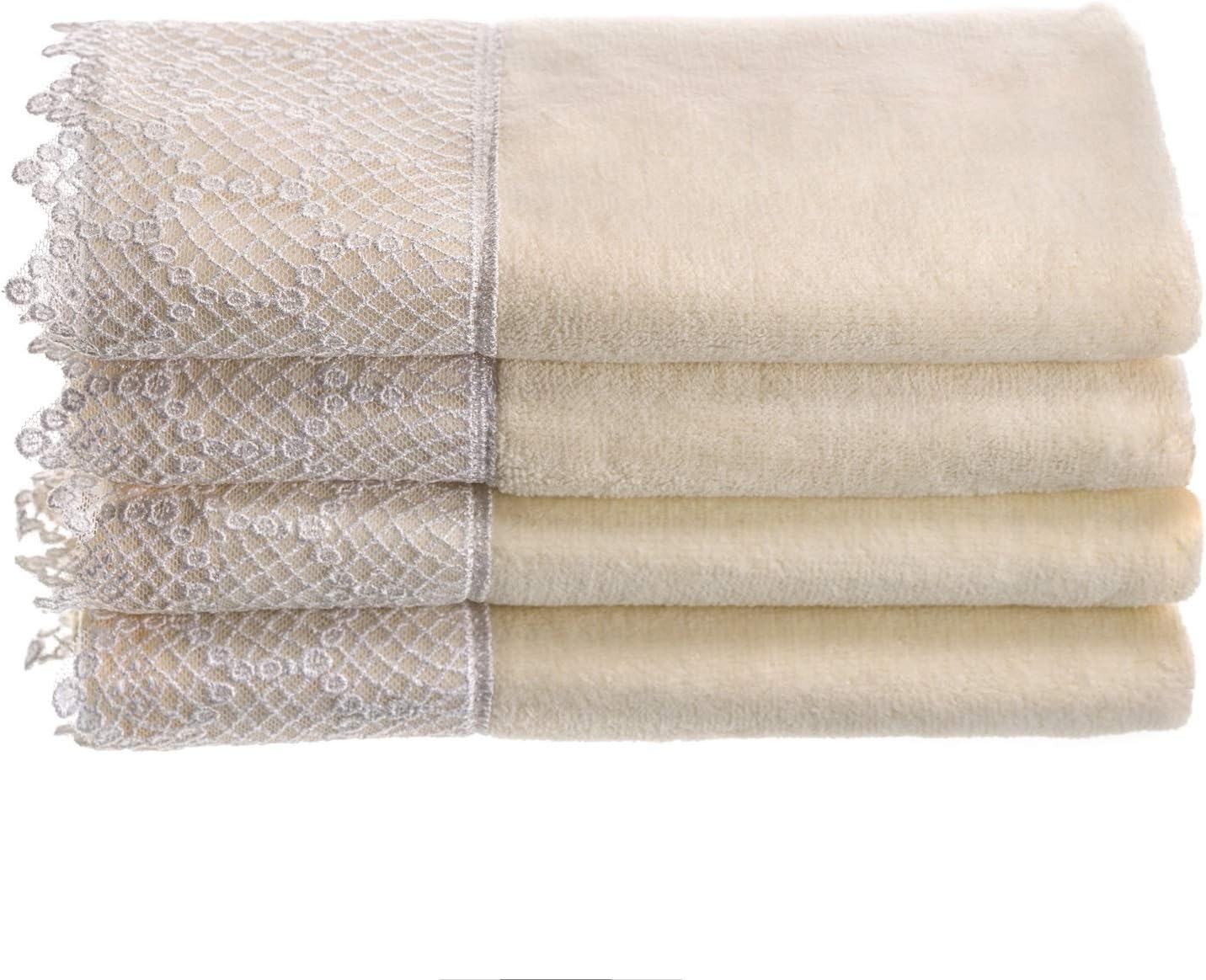 Fingertip Soft Towels for Bathroom 11x18 inches Set of 4 Machine Washable