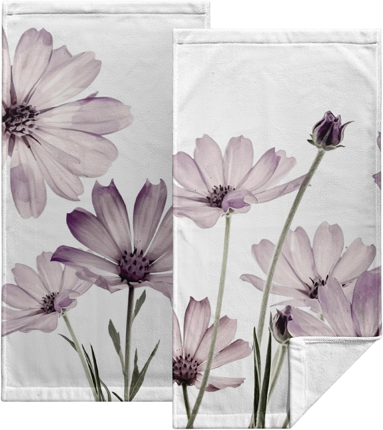 Hand Towels Pure Purple Flowers bursting with Style