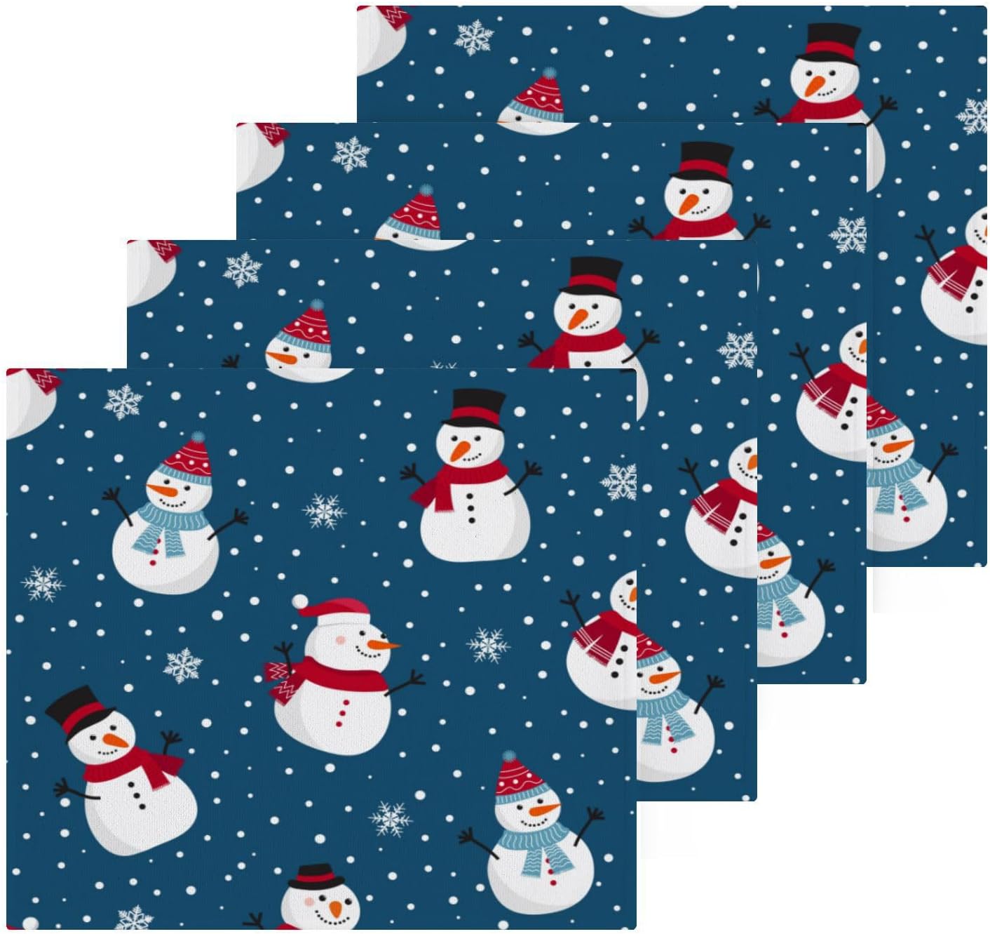 Perfect Christmas Gift for Kids Snowman Washcloth Set