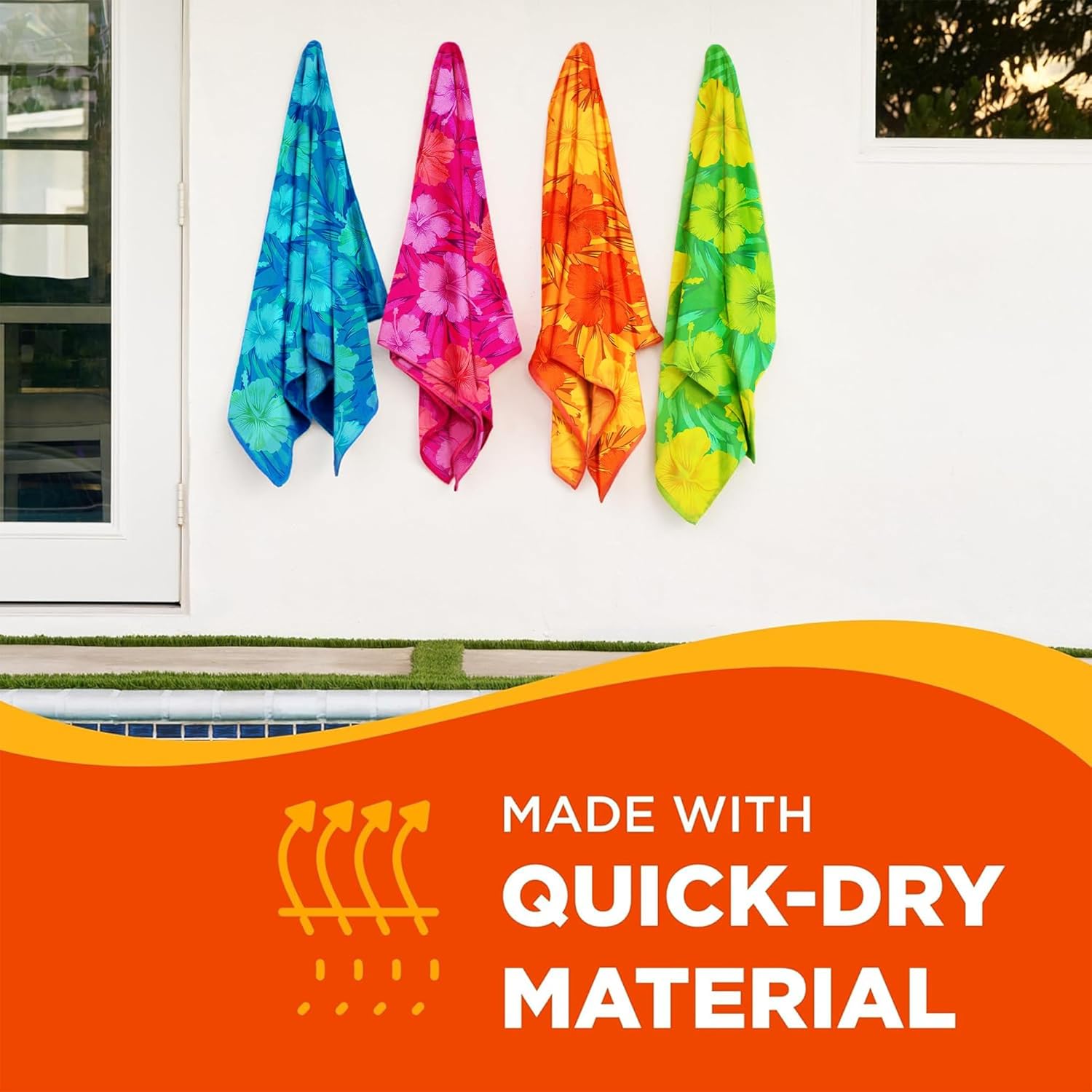 Chic Trendy 4-Pack of 30x60 Beach Towels for Adults Kids