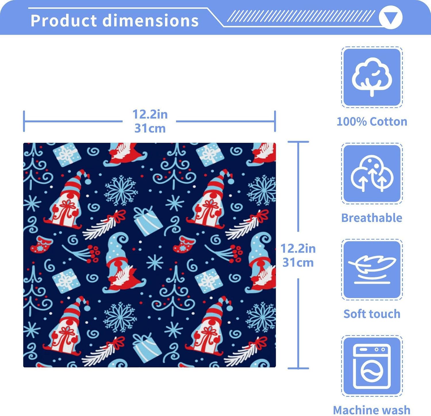 Christmas Gnome Washcloths 2 Pack