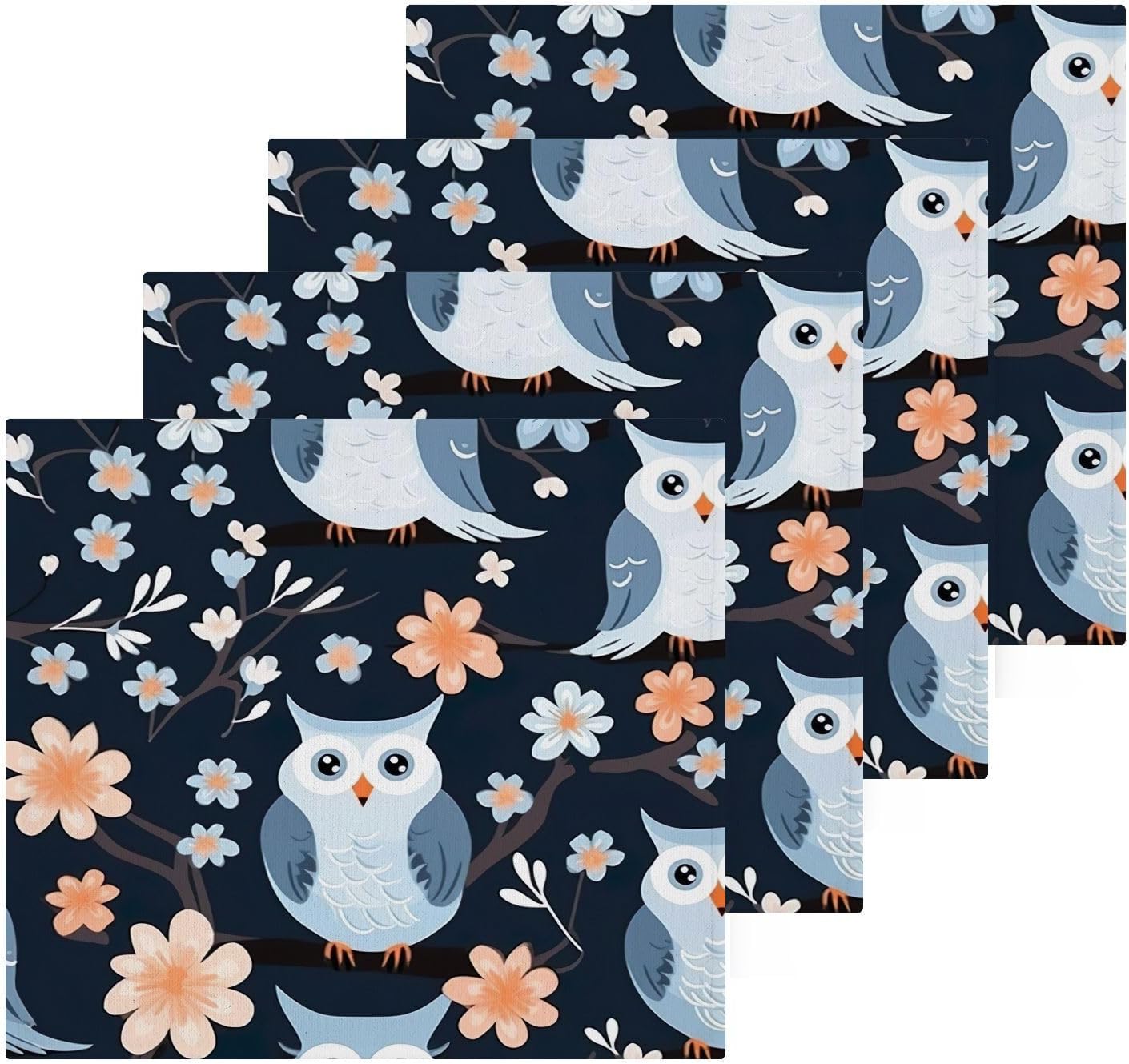 Yetasbin Owl Washcloths