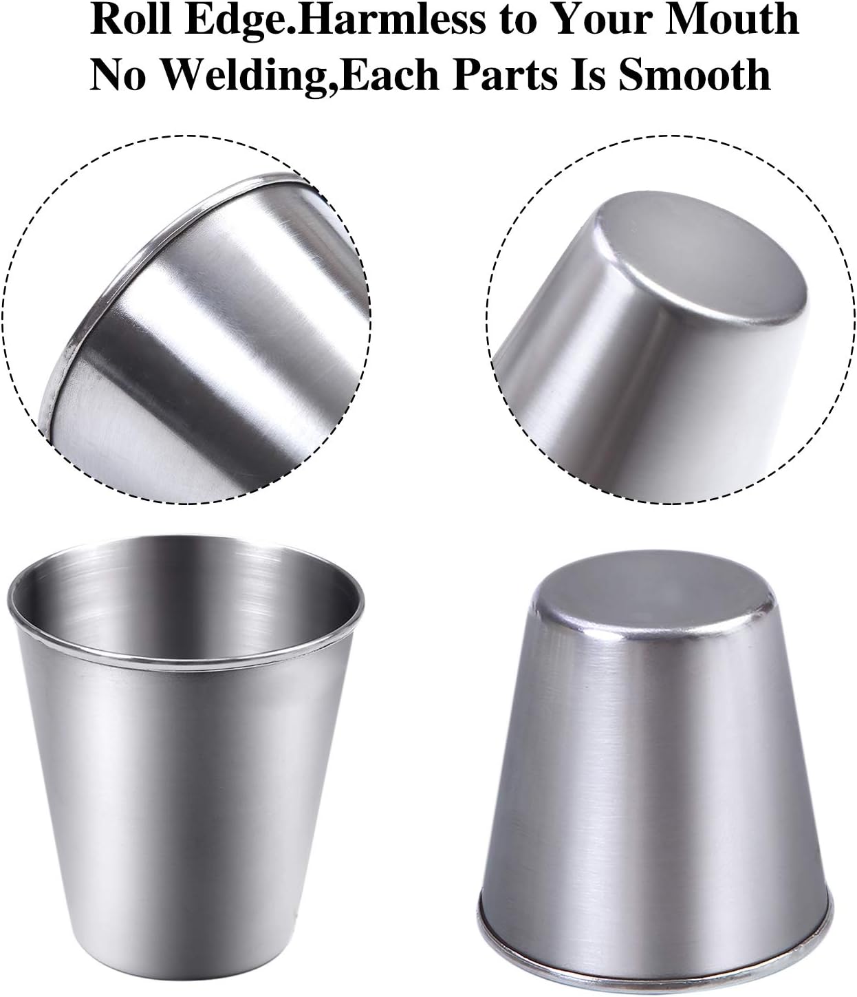 Ruisita 12-Piece Stainless Steel Shot Cups