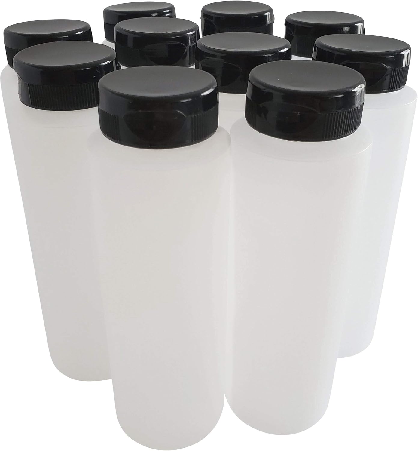 HDPE Squeeze Bottles 8oz 10-Pack
