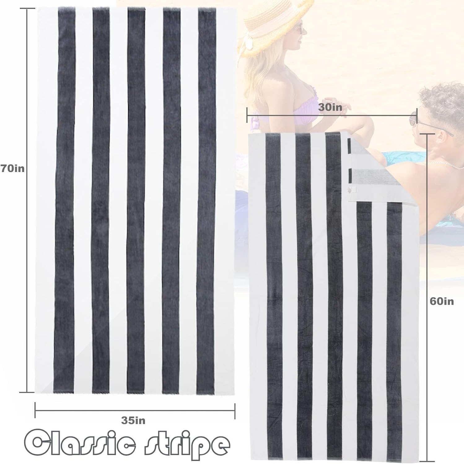 Exclusivo Mezcla 4-Pack Cotton Cabana Towels