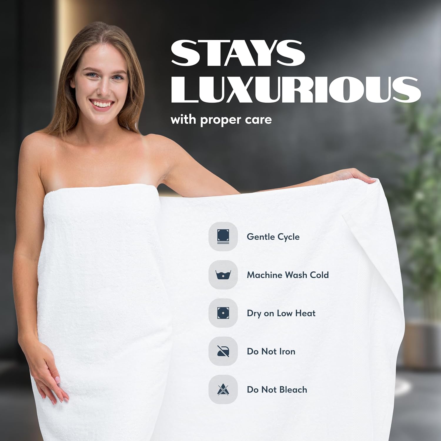 White Classic Extra Large Bath Sheets 2 Pack