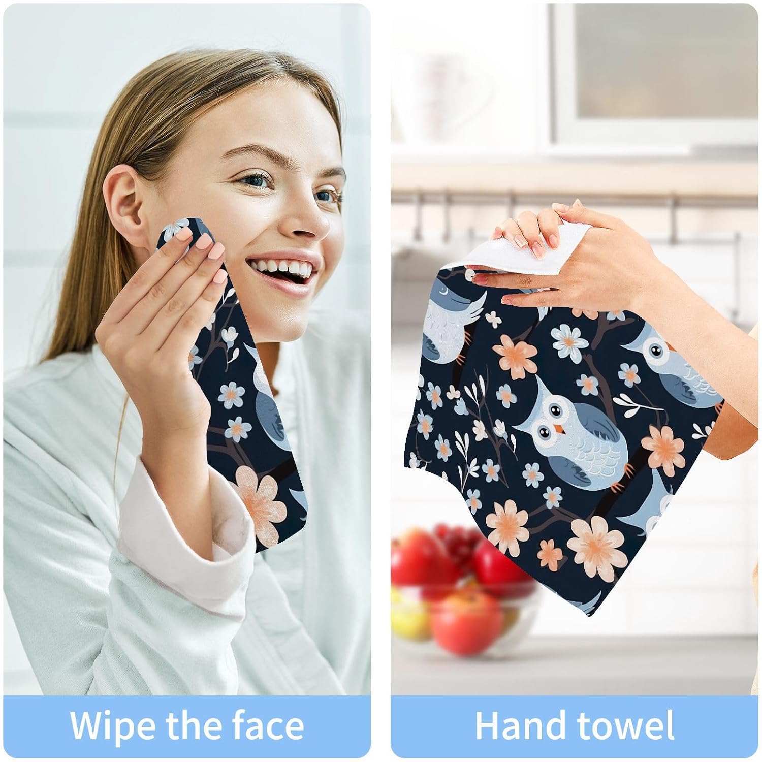 Yetasbin Owl Washcloths