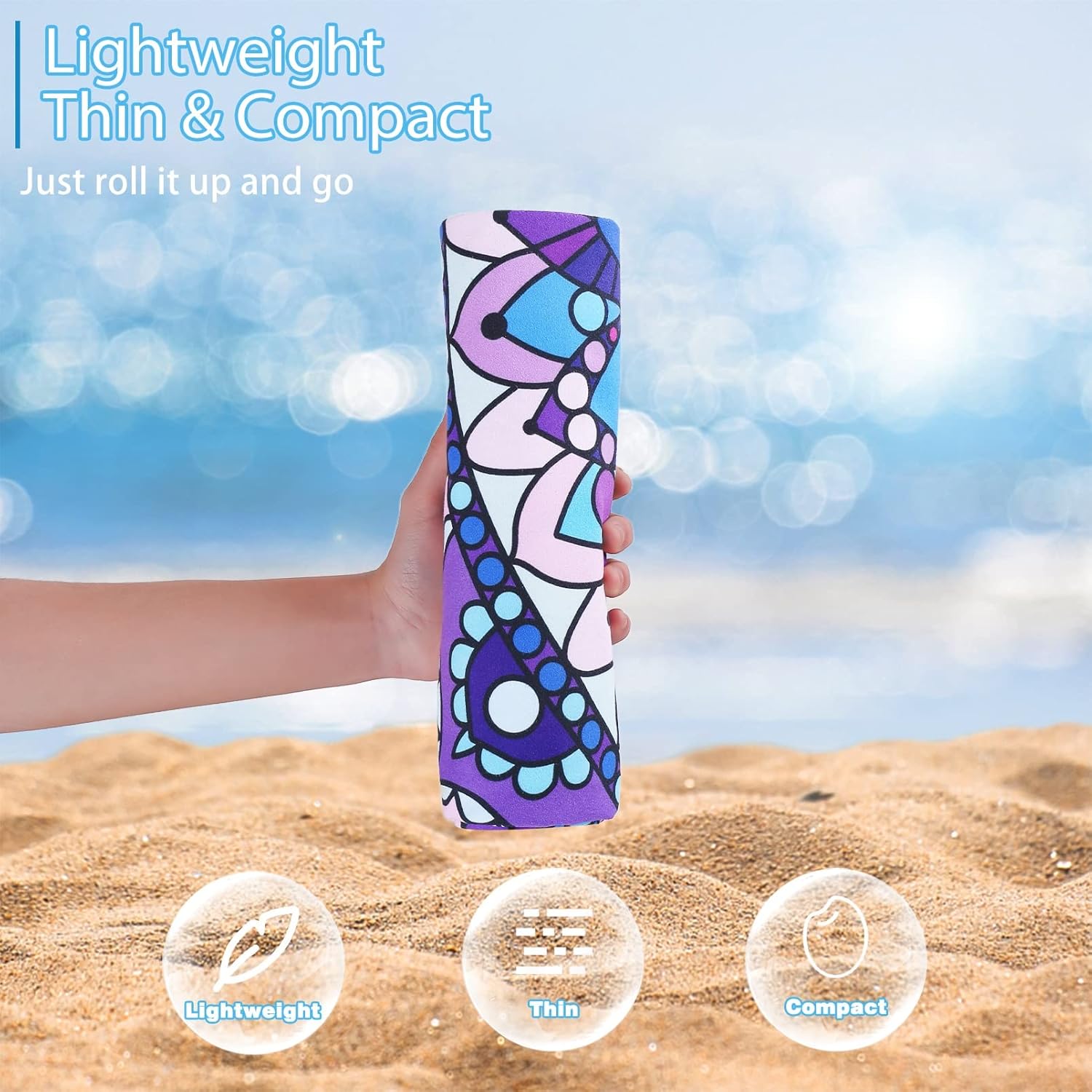 4-Pack Microfiber Beach Towels