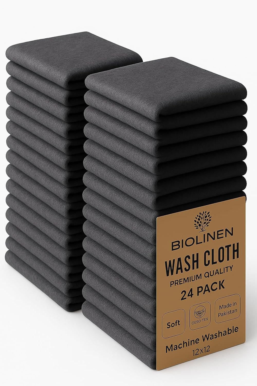 24-Piece Ultra-Soft Cotton Washcloth Set