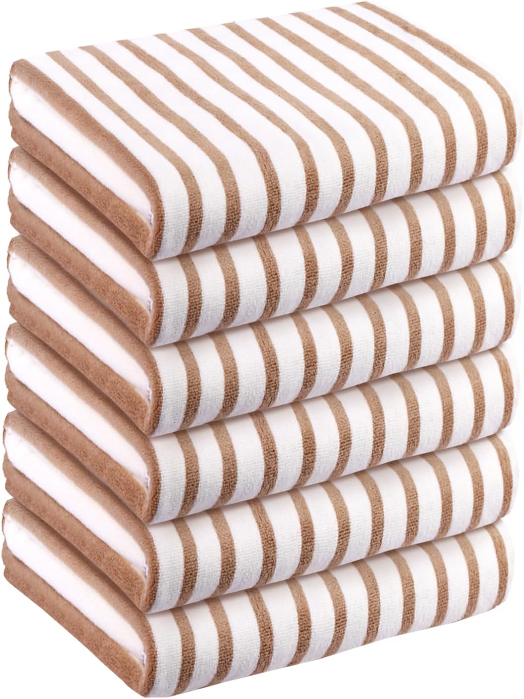 JML Microfiber Beach Towels Cabana Stripe - 27x55 - 6-Pack