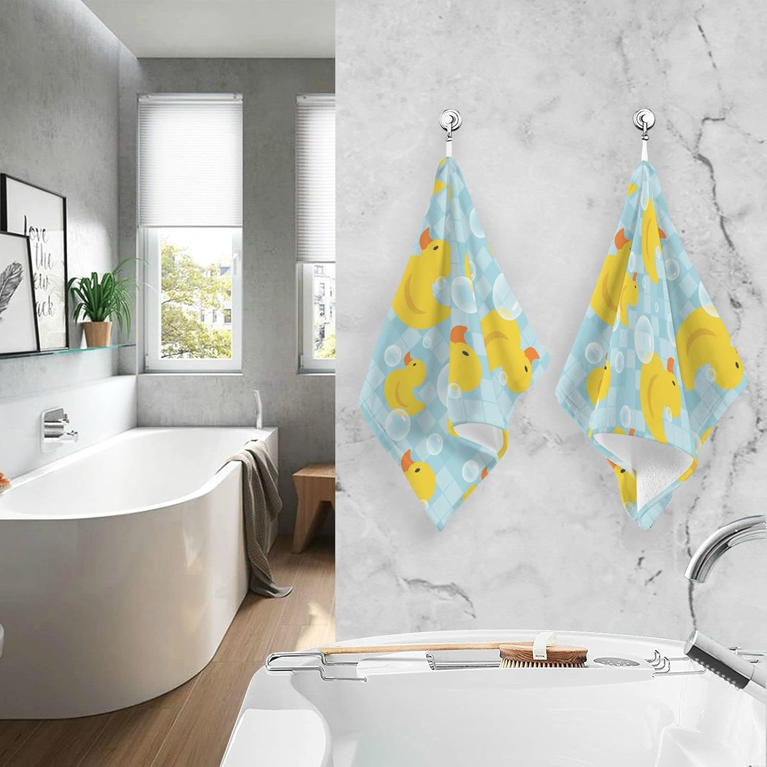 Pfrewn Yellow Ducks Bath Towel Set - 16x30