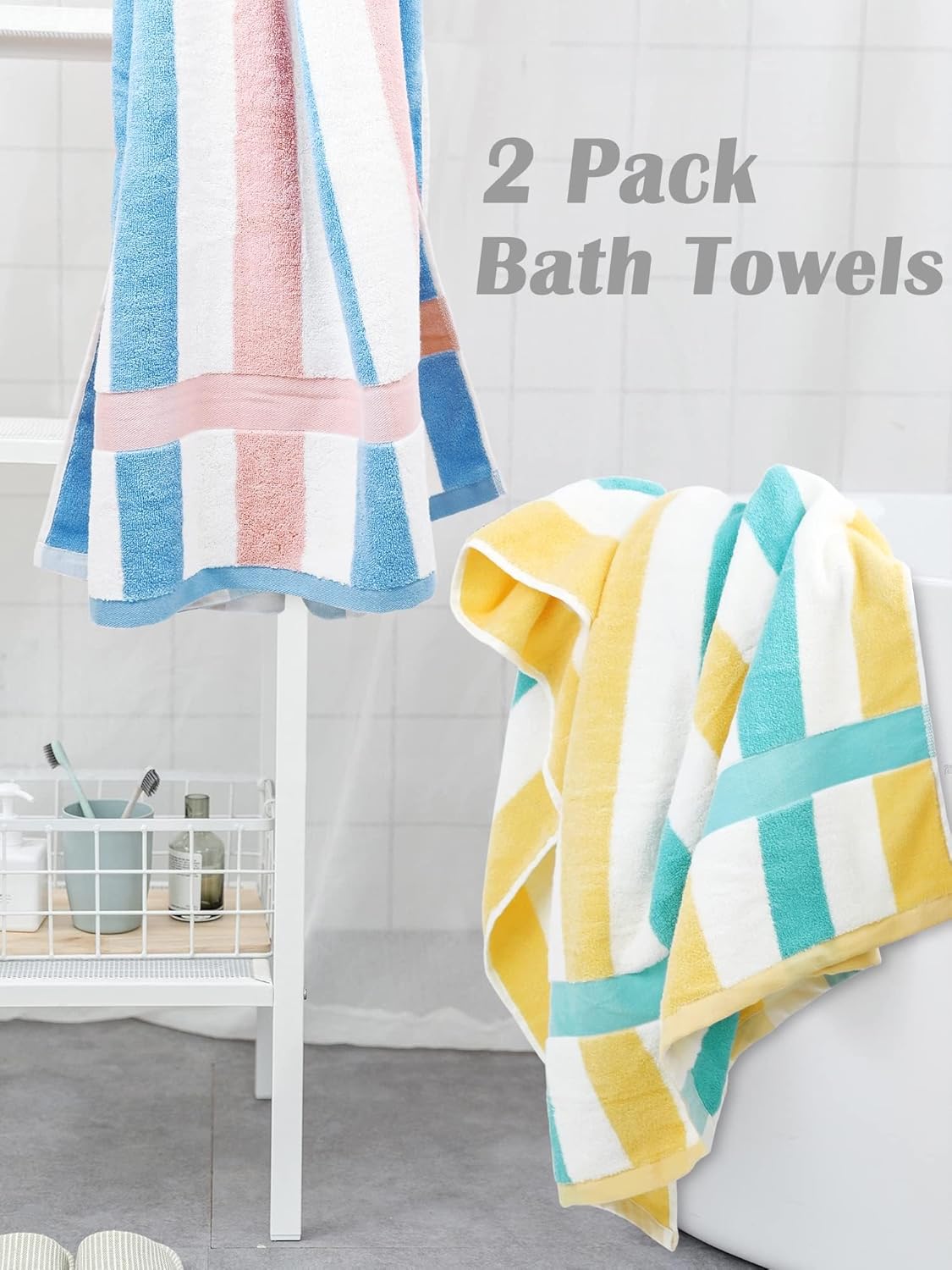 Bath Time Style - 100 Cotton Bath Towels for Relaxing Style