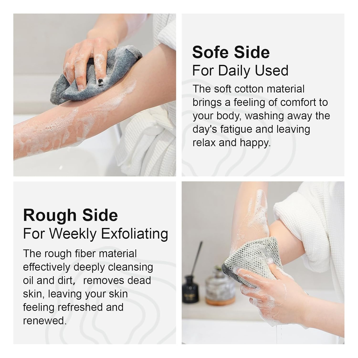 Yiclick Exfoliating Washcloth for Face and Body Store Gift