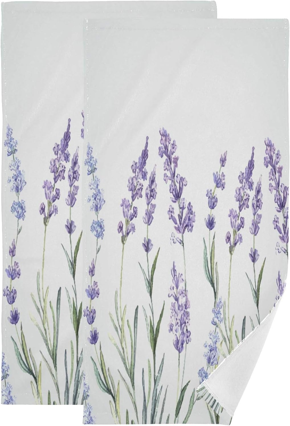 Blueangle Watercolor Lavender Towels