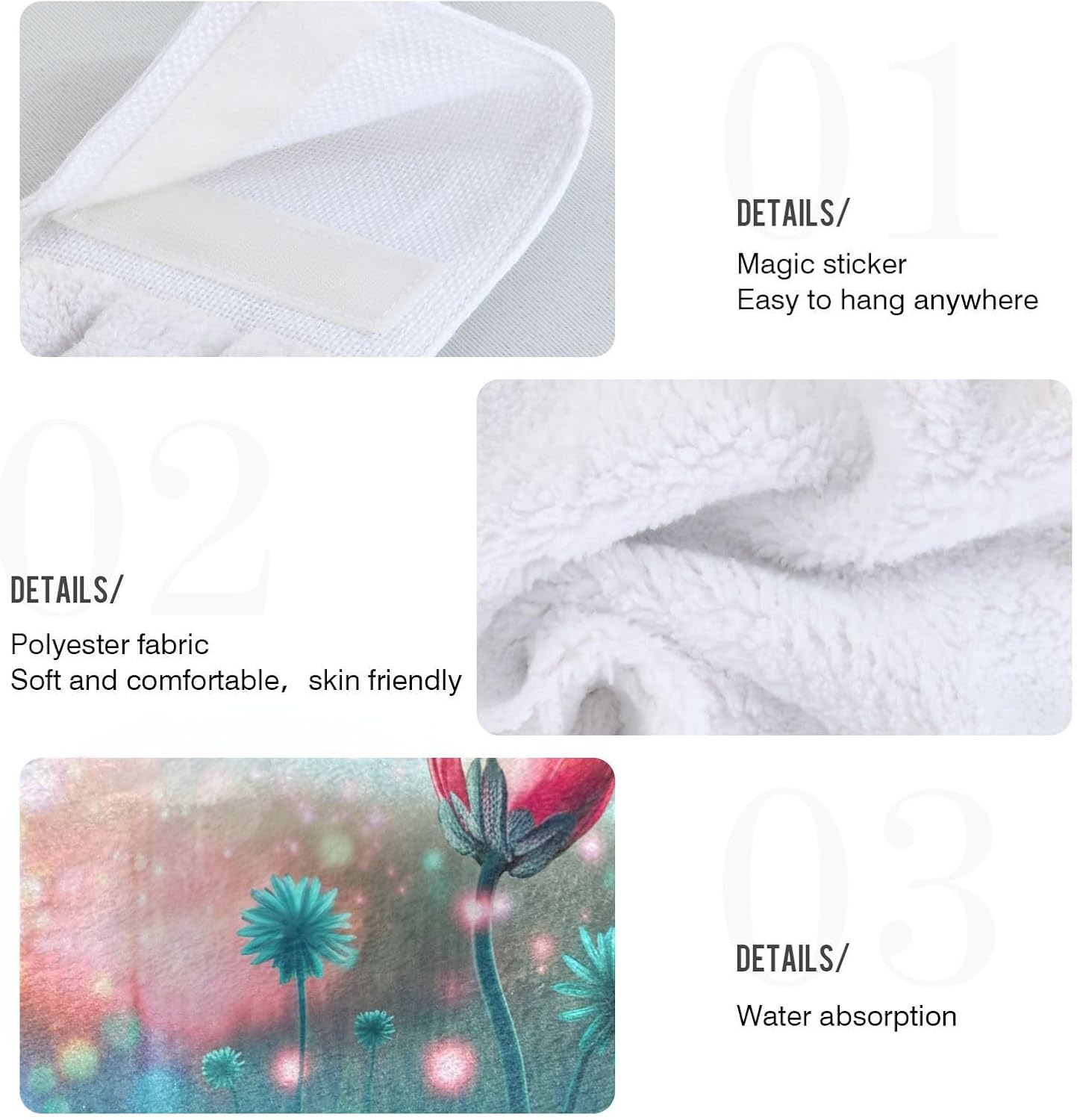 Problem Solving Set - Soft Quick-Drying Hand Towels for Kitchen Bathroom Use