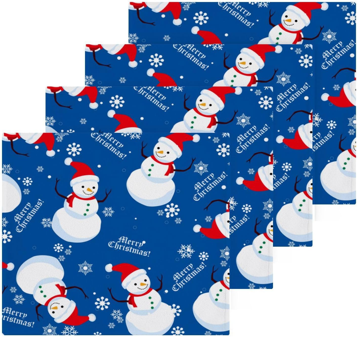Christmas Snowman Face Towels Set - 2 Pack