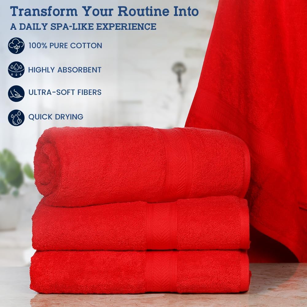 Luxury 4-Pack Bath Towels by Casa Lino