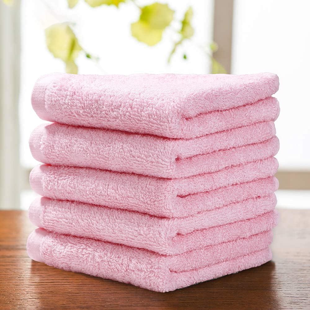 Yoofoss Luxury Washcloths 10 Pack - 10 x 10 Pink