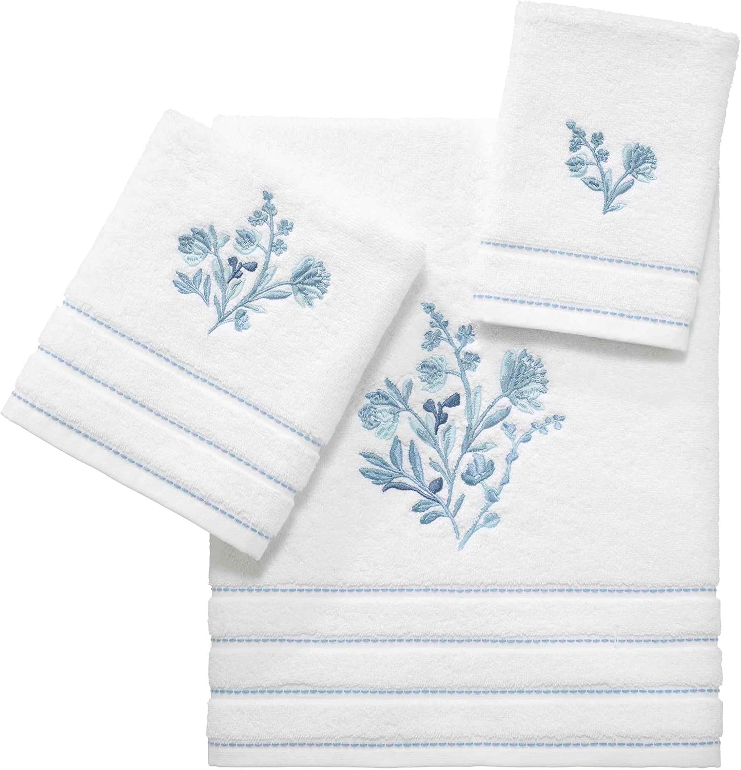 Fingertip Bathtowels Soft Absorbent Floral Designs
