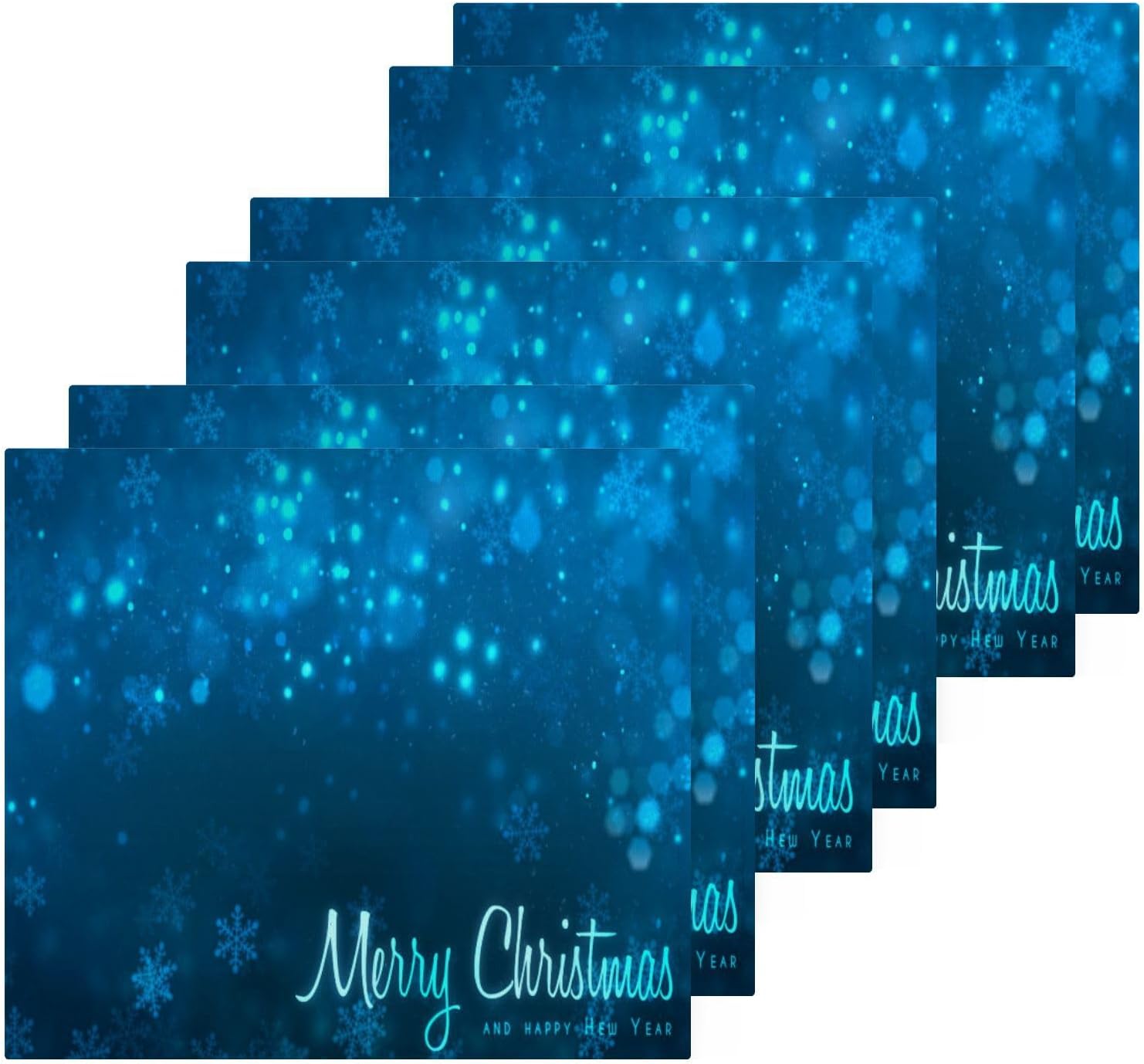 Blue Christmas Snowflakes Set of 2