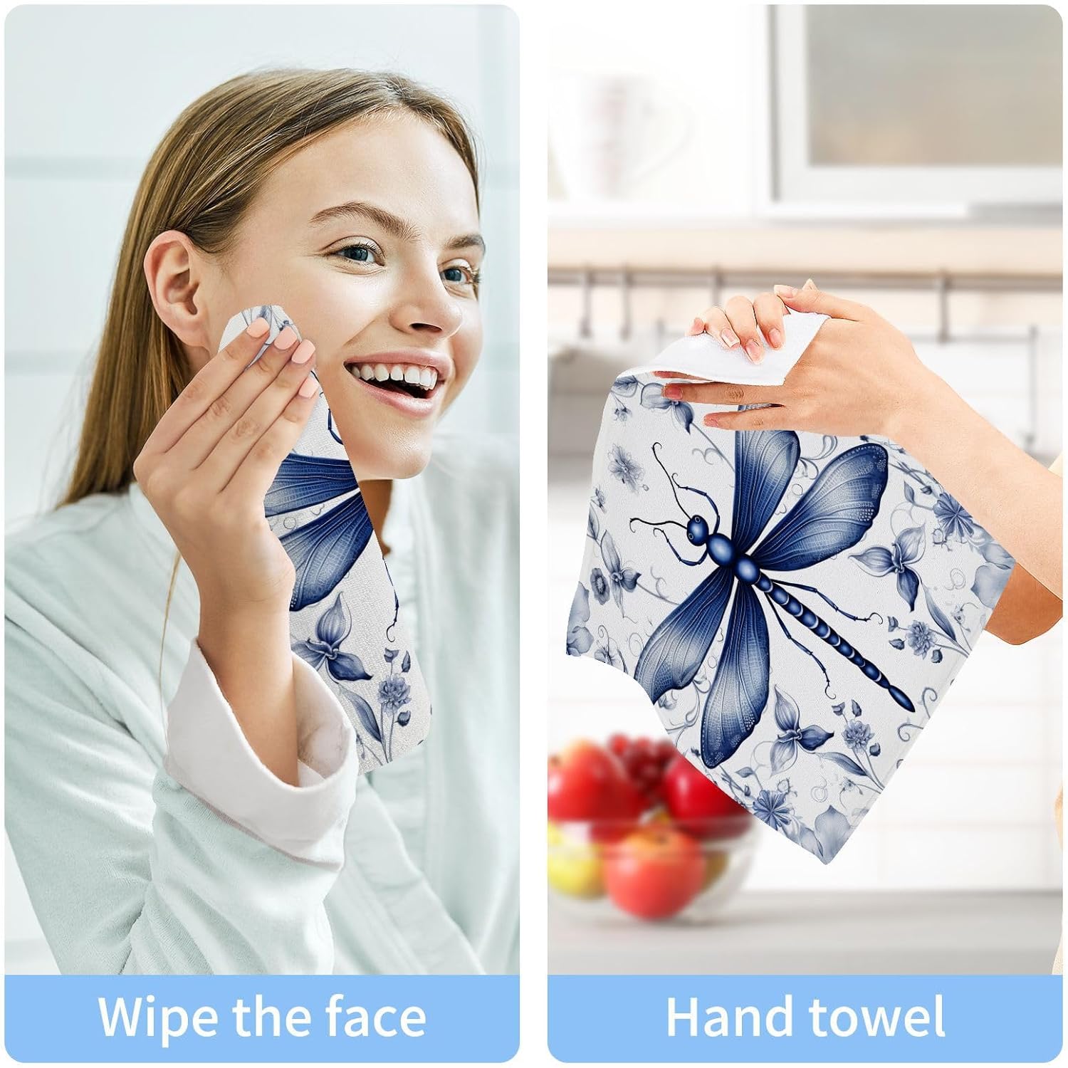 Dragonfly Washcloth Set - Perfect Size Soft Absorbent