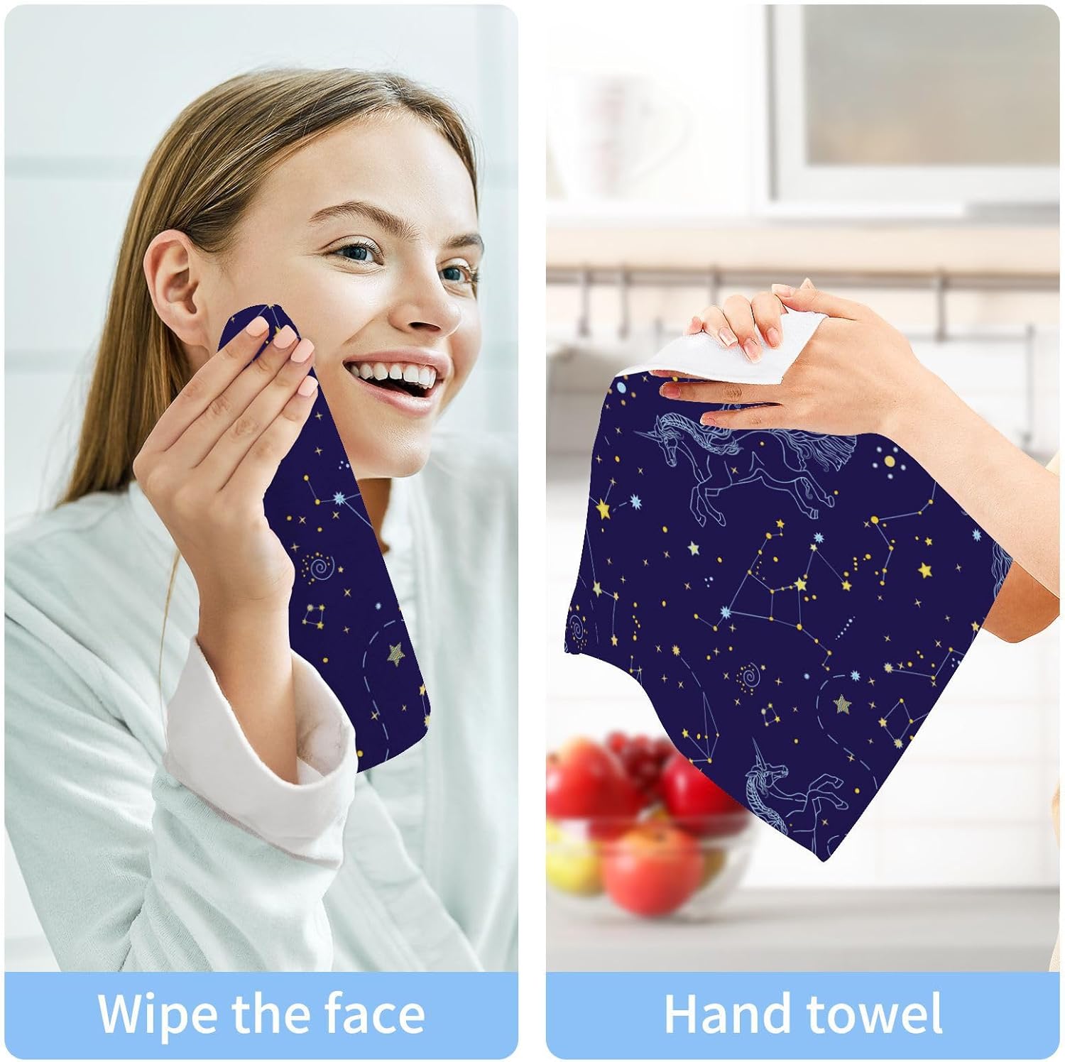 Elegant Unicorn Washcloth Set