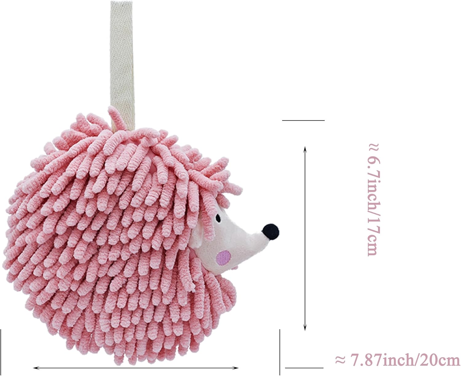 Yqdmcyan Fuzzy Ball Hand Towels Set of 2 Cute Hedgehogs Soft Absorbent